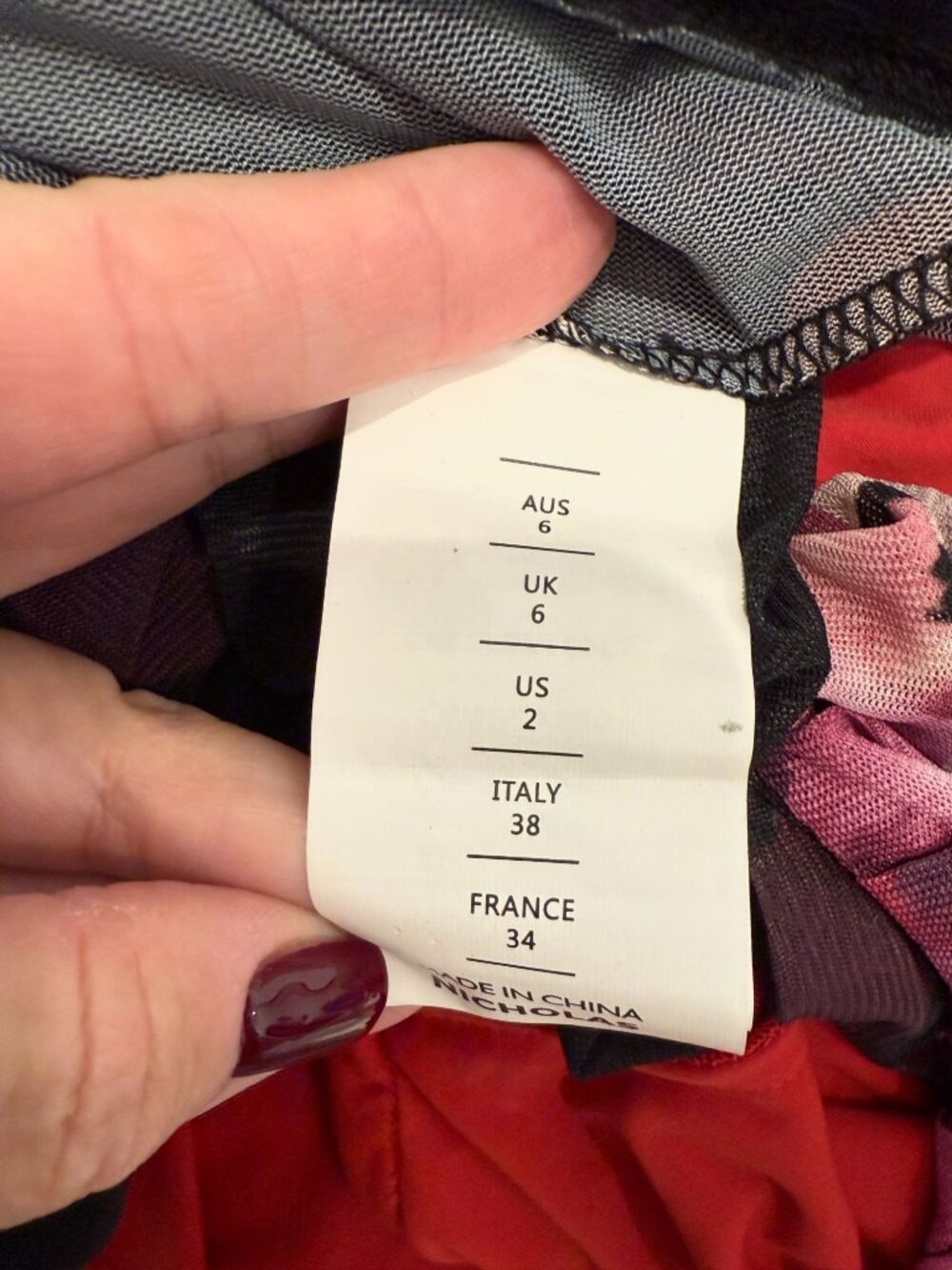 NICHOLAS Oaklyn Off Shoulder Shirred Midi Dress Blur Floral Magenta NWT - Size 2 - Picture 6 of 7